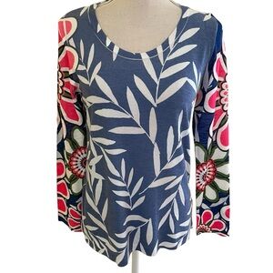 Whimsy Rose Butterknit & Slub Mixed Pattern Long Sleeve Tee S